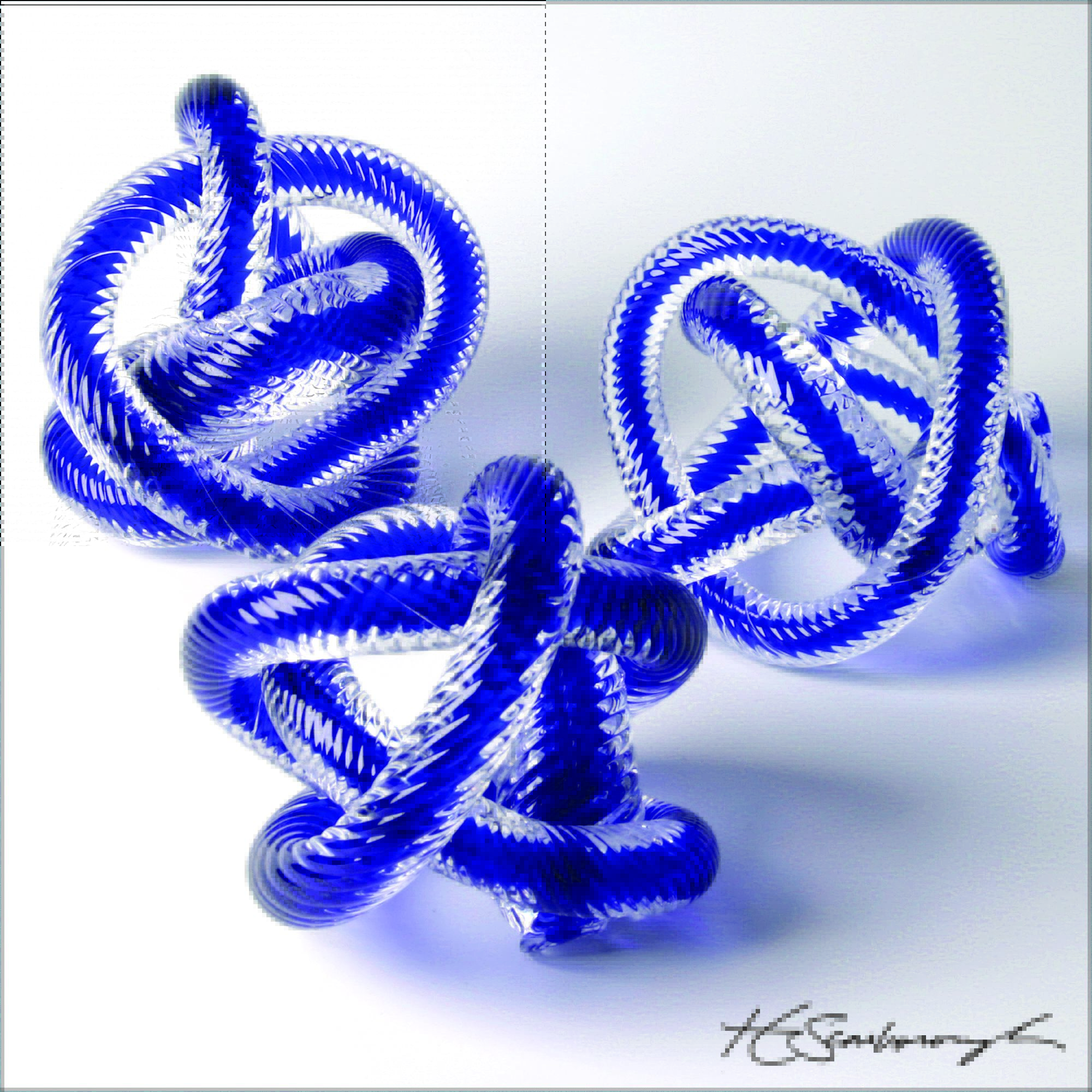 Set of 3 Small Glass Knots